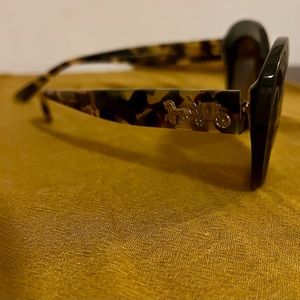 Coach Black/Dark Vintage Tortoiseshell Polarized Sunglasses, Like New